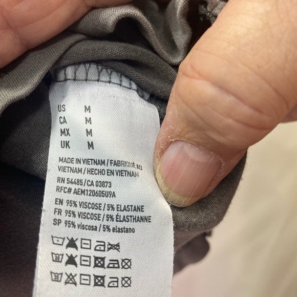 Feminine Soft & Sexy M Minimalist Cold Shoulder Relaxed Grey Jersey Effortless - Picture 2 of 11